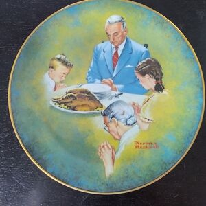 Norman Rockwell Decorative Plate - Family Prayer by Dinner